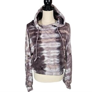 Young Fabulous & Broke Riassa Tie Dyed Hooded Sweatshirt, Purple, S/M